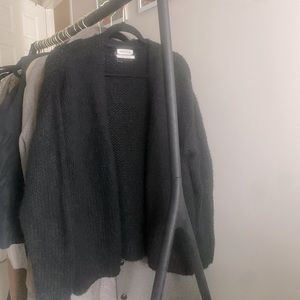 oversized knit cardigan sweater
